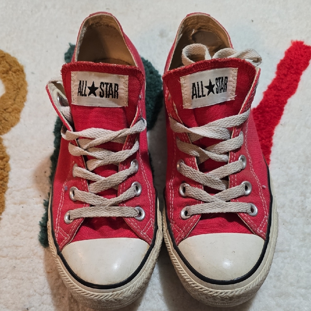 Converse Red and White Sneakers